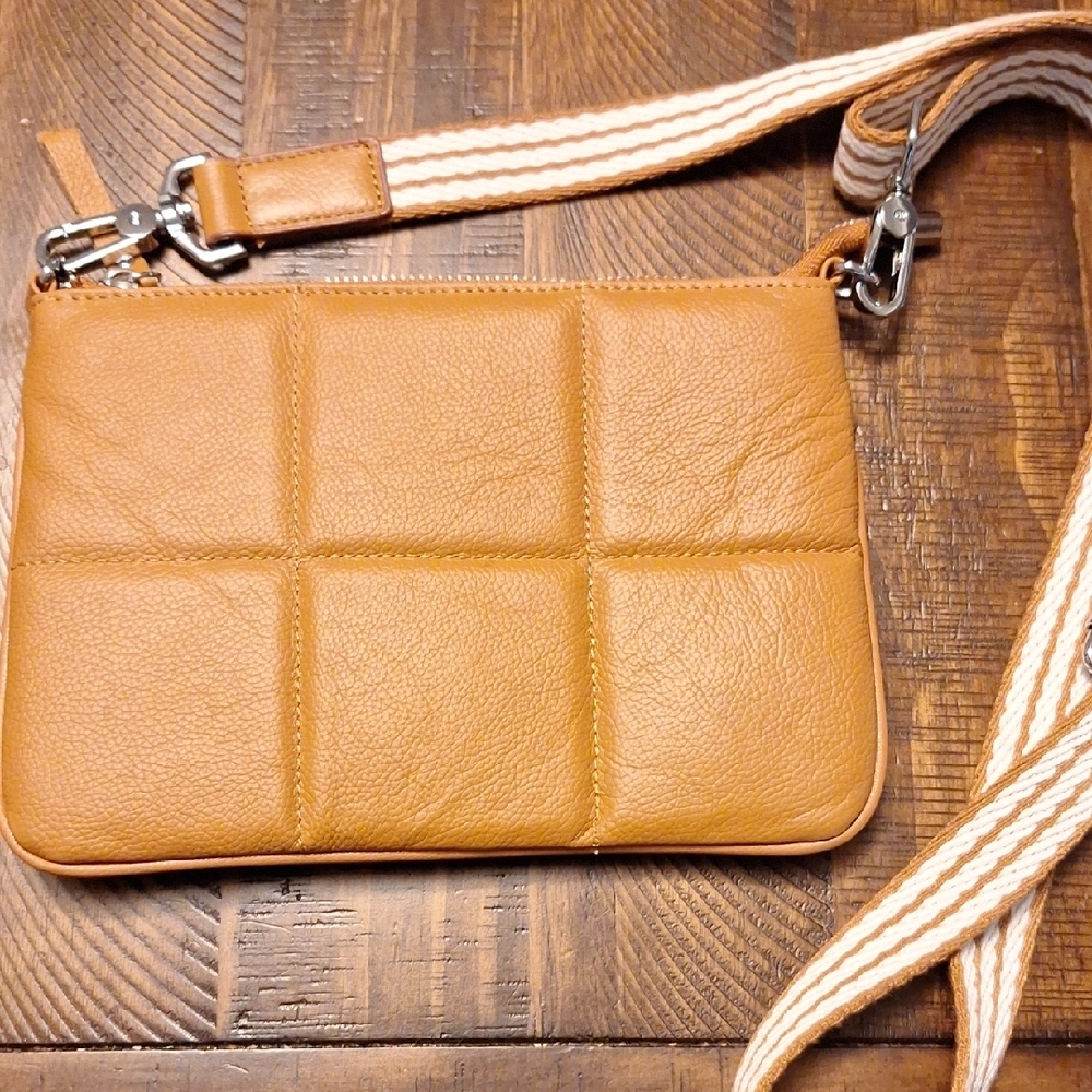 Tan Leather Crossbody Bag - Picture 2 of 7